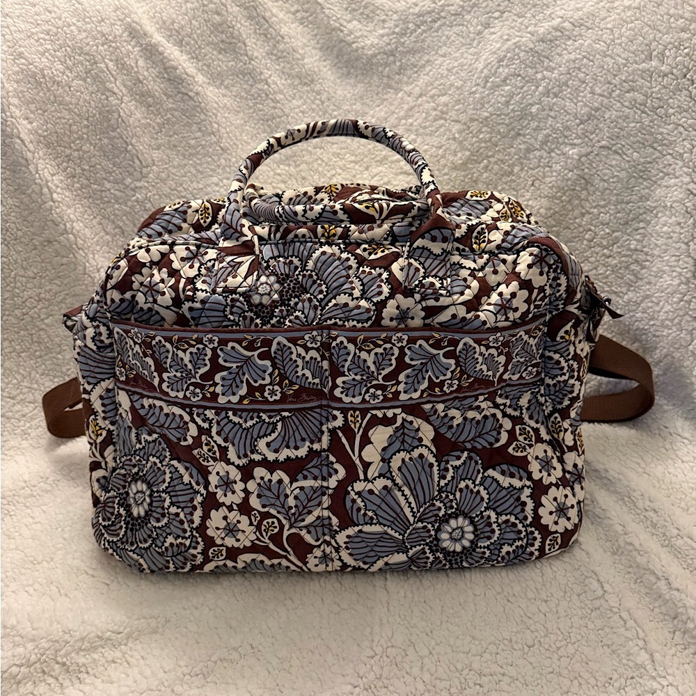 Vera Bradley retired print Slate Blooms weekender duffel  bag